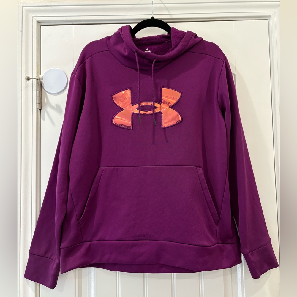 Under Armour Purple Hoodie with Orange Logo
